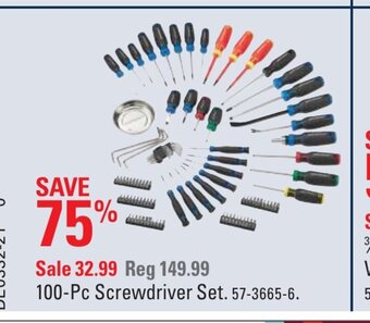 Canadian Tire 100-Pc Screwdriver Set offer