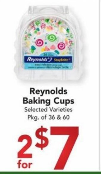 Buy-Low Foods Reynolds baking cups selected varieties pkg. of 36 & 60 offer