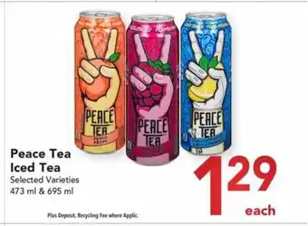 Buy-Low Foods Peace Tea iced tea selected varieties 473 ml & 695 ml offer