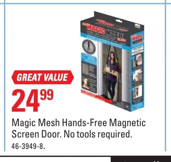 Canadian Tire Magic Mesh Hands-Free Magnetic Screen Door. No Tools Required offer