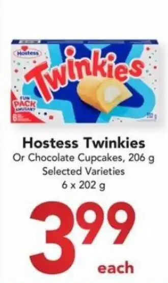 Buy-Low Foods Hostess twinkies or chocolate cupcakes, 206 g selected varieties 6 x 202 g offer