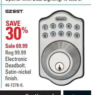 Canadian Tire Electronic Deadbolt offer