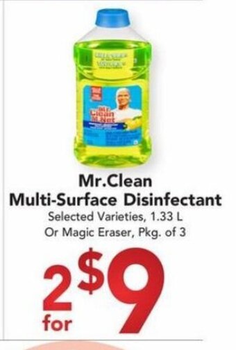 Buy-Low Foods Mr. Clean multi-surface disinfectant 1.33L offer
