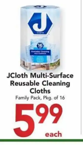 Buy-Low Foods Jcloth multi-surface reusable cleaning cloths family pack pkg. of 16 offer