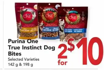 Buy-Low Foods Purina one true instinct dog bites 142g offer