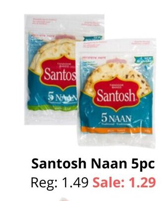 Batala Supermarket Santosh naan 5pc offer