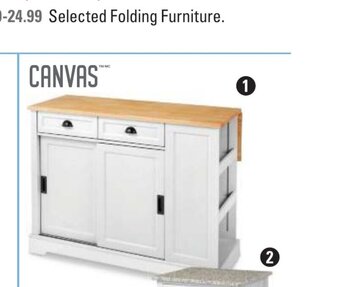 Canadian Tire Olsen Kitchen Island With Folding Leaf offer