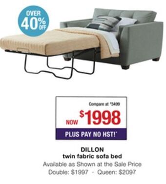 La Z Boy Dillon twin fabric sofa bed offer