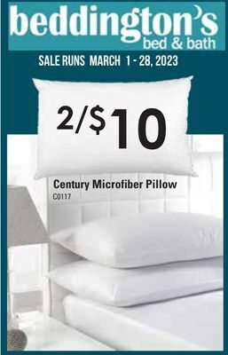 Oxford Mills Century microfiber pillow offer