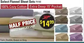 Oxford Mills Select flannel sheet sets offer