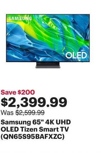 Best Buy Samsung 65'' 4K UHD OLED tizen smart TV offer