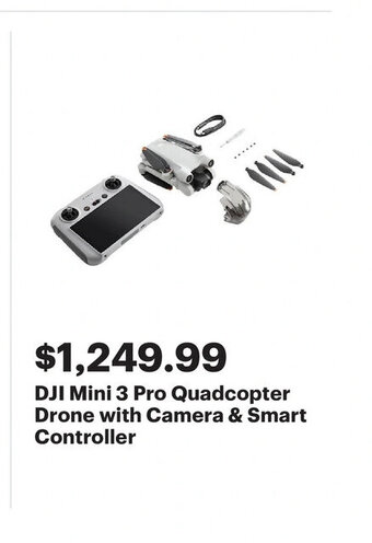 Best Buy DJI mini 3 pro quadcopter drone with camera & smart controller offer