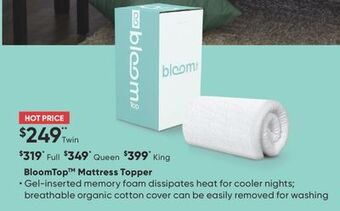 Sleep Country Bloomtop mattress topper offer