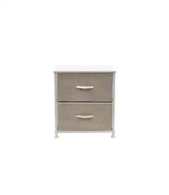 Beddington's 2 drawer side table grey/white offer
