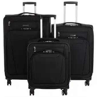 Best Buy Samsonite coastal sunset 3-piece soft side expandable luggage set - black offer