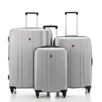 Best Buy Swissgear london 3-piece hard side expandable luggage set - silver - only at best buy offer