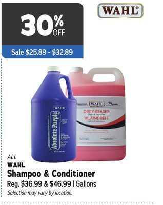Ren’s Pets Depot All wahl shampoo & conditioner offer