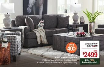 La Z Boy Paxton fabric stationary sofa offer