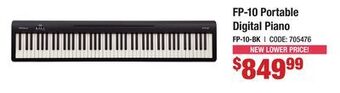 Long & McQuade Roland fp-10 portable digital piano w/speakers - black offer