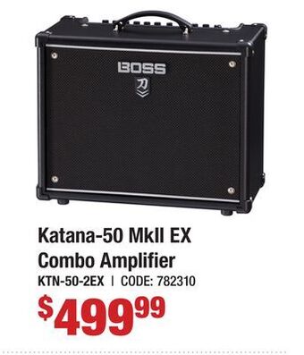 Long & McQuade Boss katana-50 mkii ex 50w combo amp offer