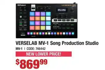 Long & McQuade Roland verselab mv-1 song production studio offer