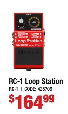 Long & McQuade Rc-1 loop station offer