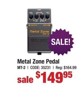 Long & McQuade Boss metal zone offer