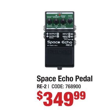 Long & McQuade Boss re-2 space echo pedal offer