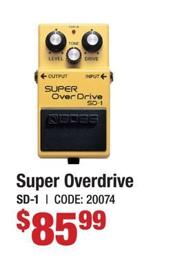Long & McQuade Boss super overdrive offer