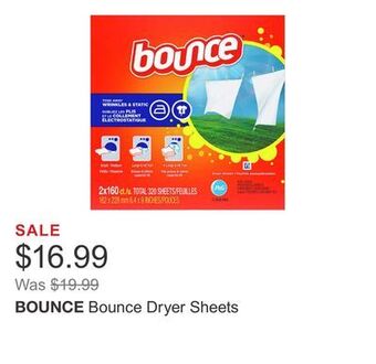Costco Bounce dryer sheets offer