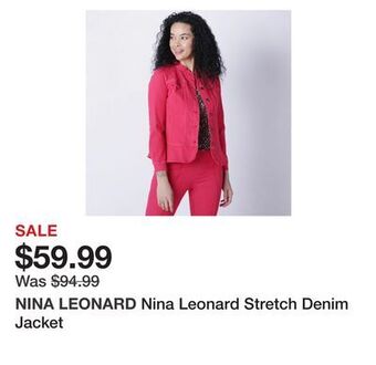 TSC Stores Nina leonard stretch denim jacket offer