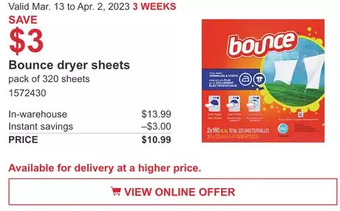 Bounce dryer sheets