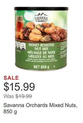 Costco Savanna orchards mixed nuts, 850 g offer