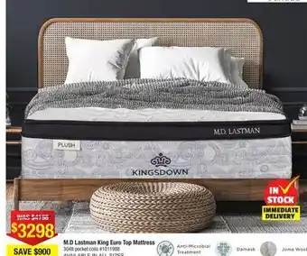 Bad Boy Superstore M. d lastman king euro top mattress offer