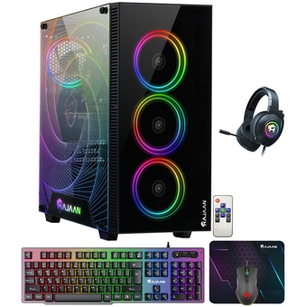Best Buy Hajaan cyclonia gaming tower computer desktop pc - amd ryzen 7 5700g processor up to 4.6ghz - rtx 3060 12g gddr6 - 32gb ddr4 offer