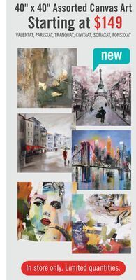 The Brick 40" x 40" assorted canvas art offer