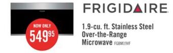 The Brick Frigidaire gallery 1.9 cu. ft. over-the-range microwave - fgbm19wnv offer