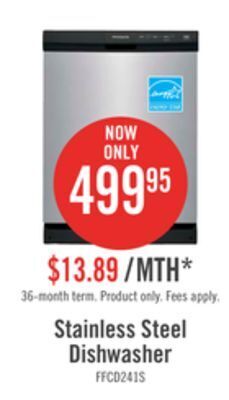 The Brick Frigidaire built-in dishwasher - ffcd2413us offer