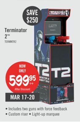 The Brick Arcade1up terminator 2™ arcade cabinet with riser offer