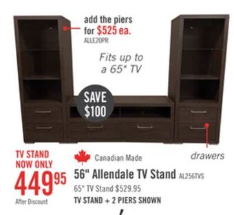 The Brick Allendale 56" tv stand offer