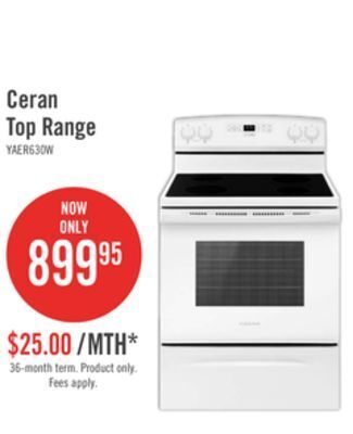 The Brick Amana 4.8 cu. ft. freestanding electric range yaer6303mfw offer