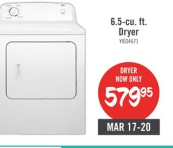 The Brick Inglis 6.5 cu. ft. electric dryer with automatic drying control yied4671ew offer