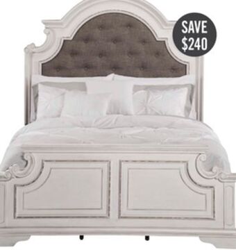 The Brick Grace queen bed - antique white offer