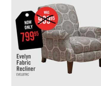 The Brick Evelyn fabric recliner - brianne twilight offer