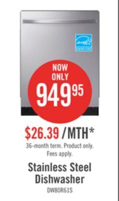 The Brick Samsung top-control dishwasher with stormwash™ - dw80r5061us/aa offer
