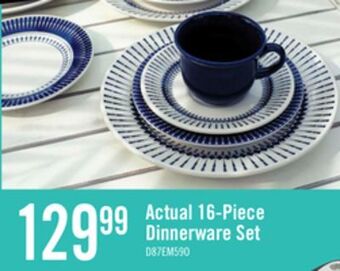 The Brick Actual 16-piece dinnerware set - blue ivory offer