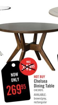 The Brick Chelsea round dining table - walnut offer