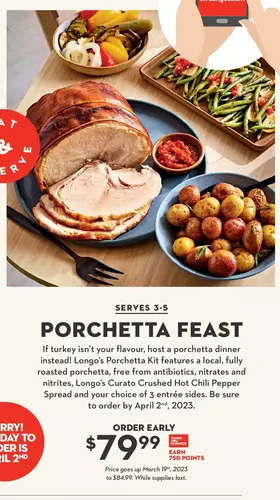 Longo's Porchetta feast offer