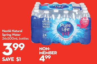 Longo's Nestlé natural spring water offer