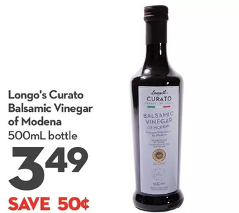 Longo's Longo's curato balsamic vinegar of modena offer